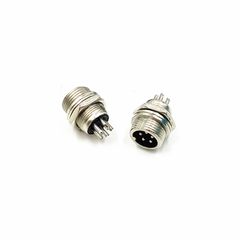 5PC GX12 Male plug 12mm aviation connector 4/5/6Pin 12mm Circular Power Aviation Socket
