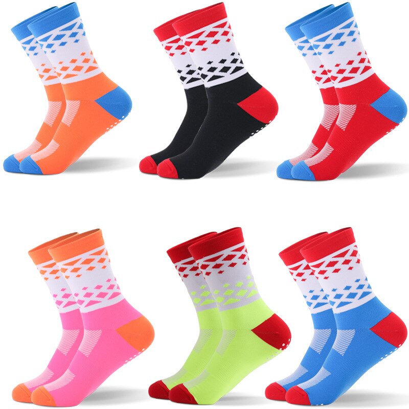 Cycling Socks Non-Slip Outdoor Fitness Sports Men's Socks Mid-Tube Sweat-Absorbing Breathable Thickening Free Shipping Whol