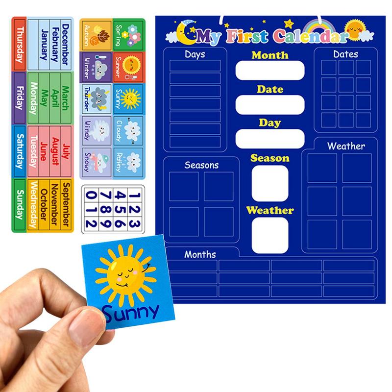 Kids Calendar First Daily Magnetic Calendar Magnetic Calendar For Kids Learning Move The Magnet Every Day To Show The Day Month