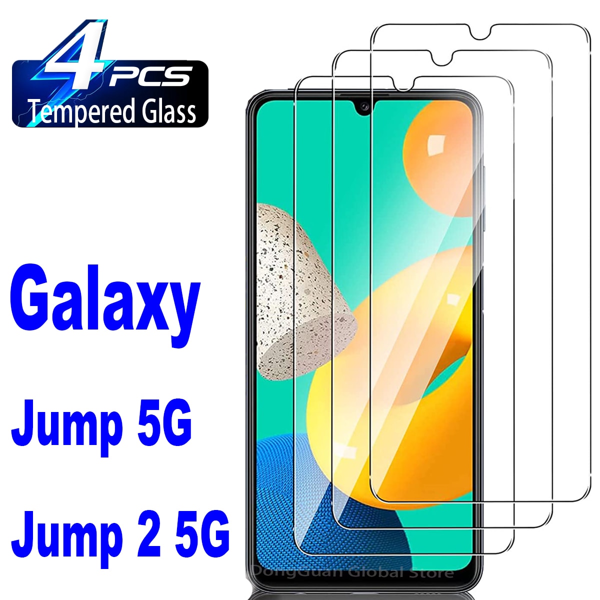 2/4Pcs Tempered Glass For Samsung Galaxy Jump Jump2 5G Screen Protector Glass Film