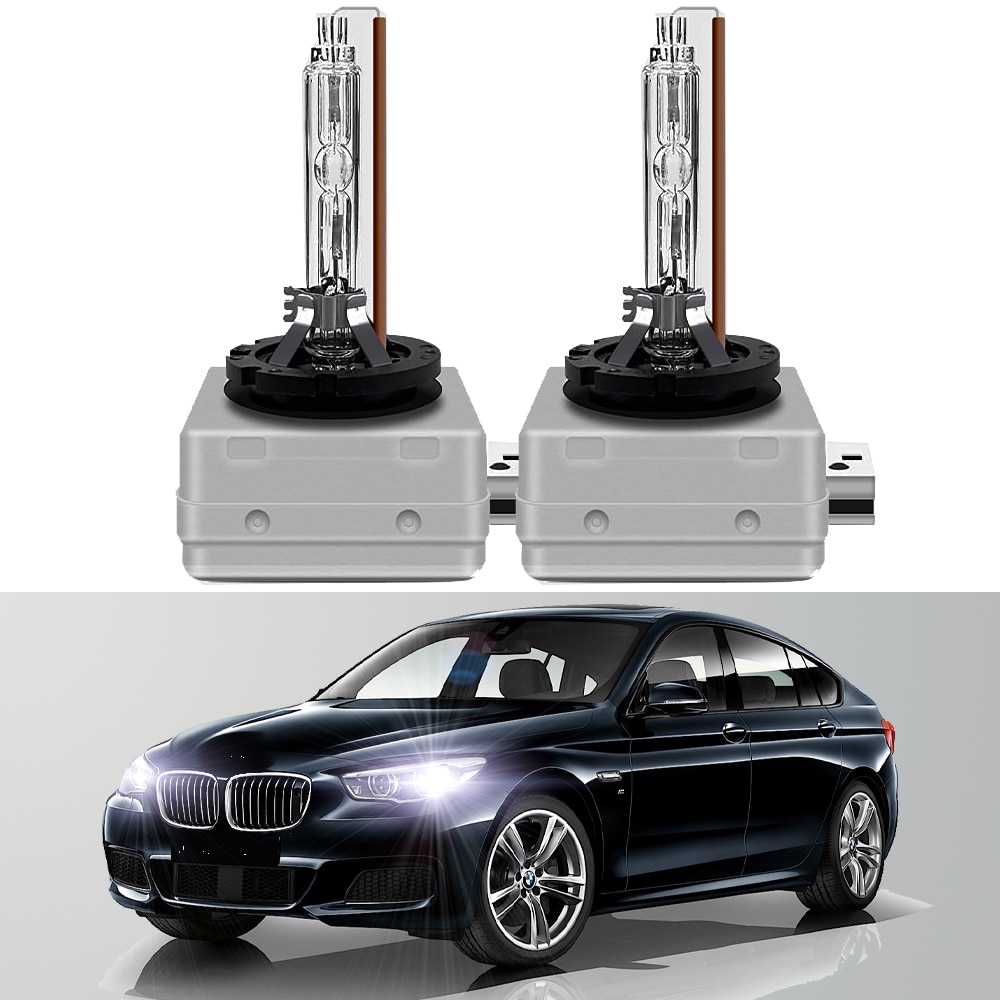 For BMW 5 Series F07 Gran Coupe 2009-2017 6000K HID Xenon Headlight Bulb High Low Beam (Only fit original bulb is Xenon）