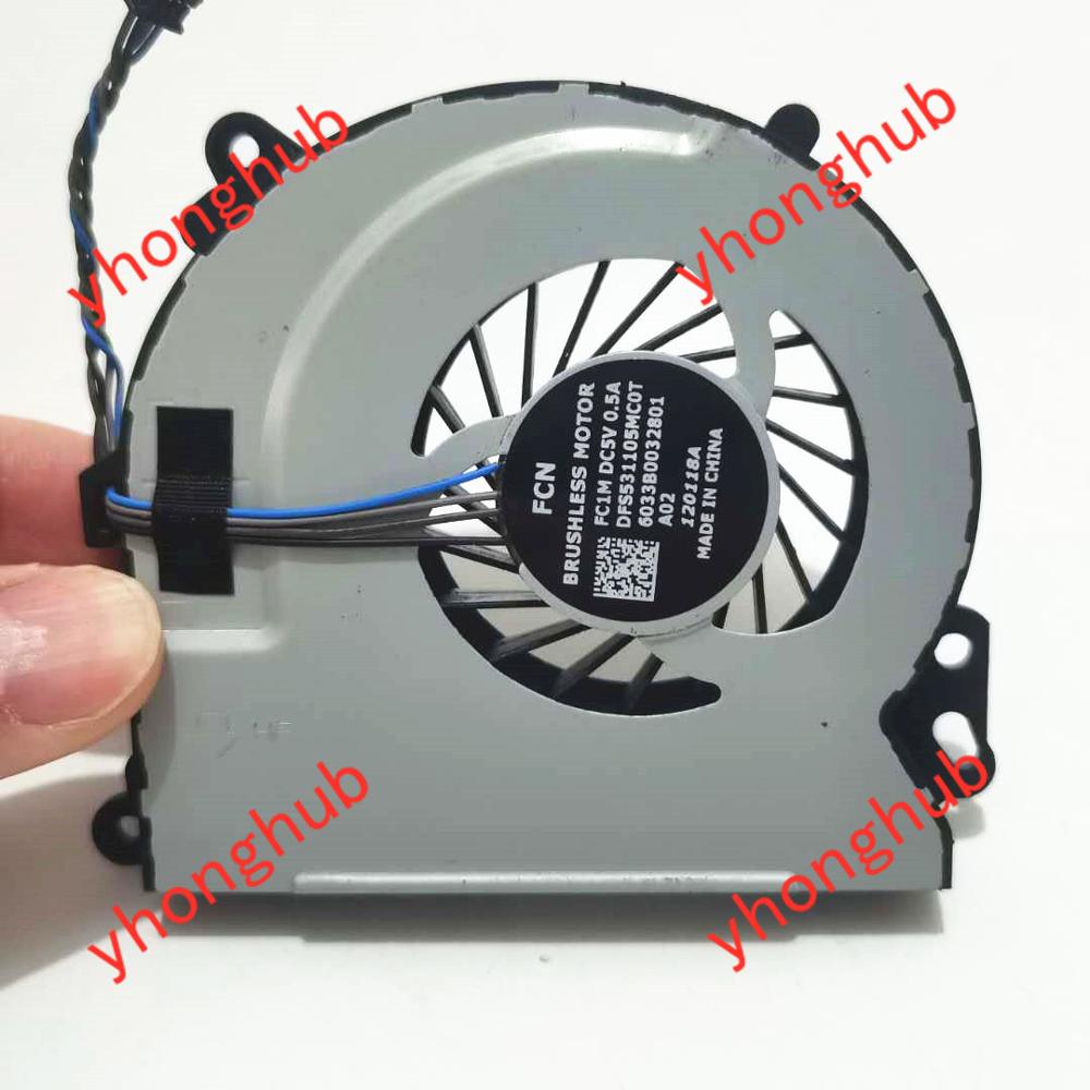 FCN KSB06105HB CJ1M DFS531105MC0T 6033B0032801 720235-001 DC 5V 0.40A Fan