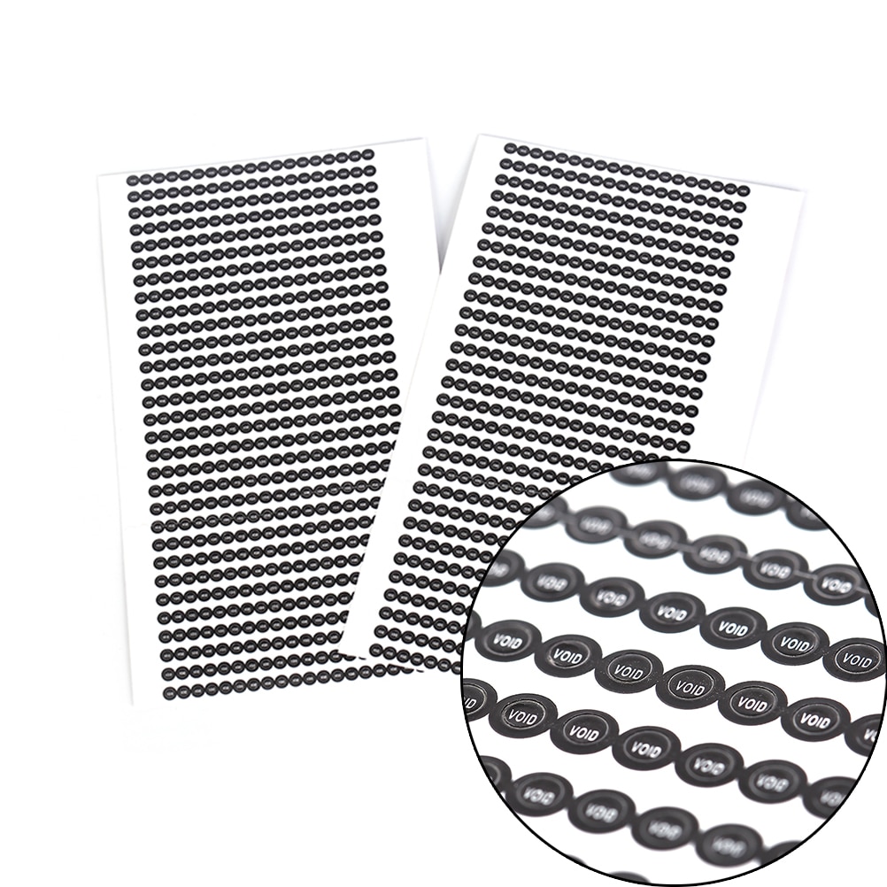 1000pcs/pack Fragile Warranty Sticker Shall Be Null Void The Warranty Black Round 0.25cm
