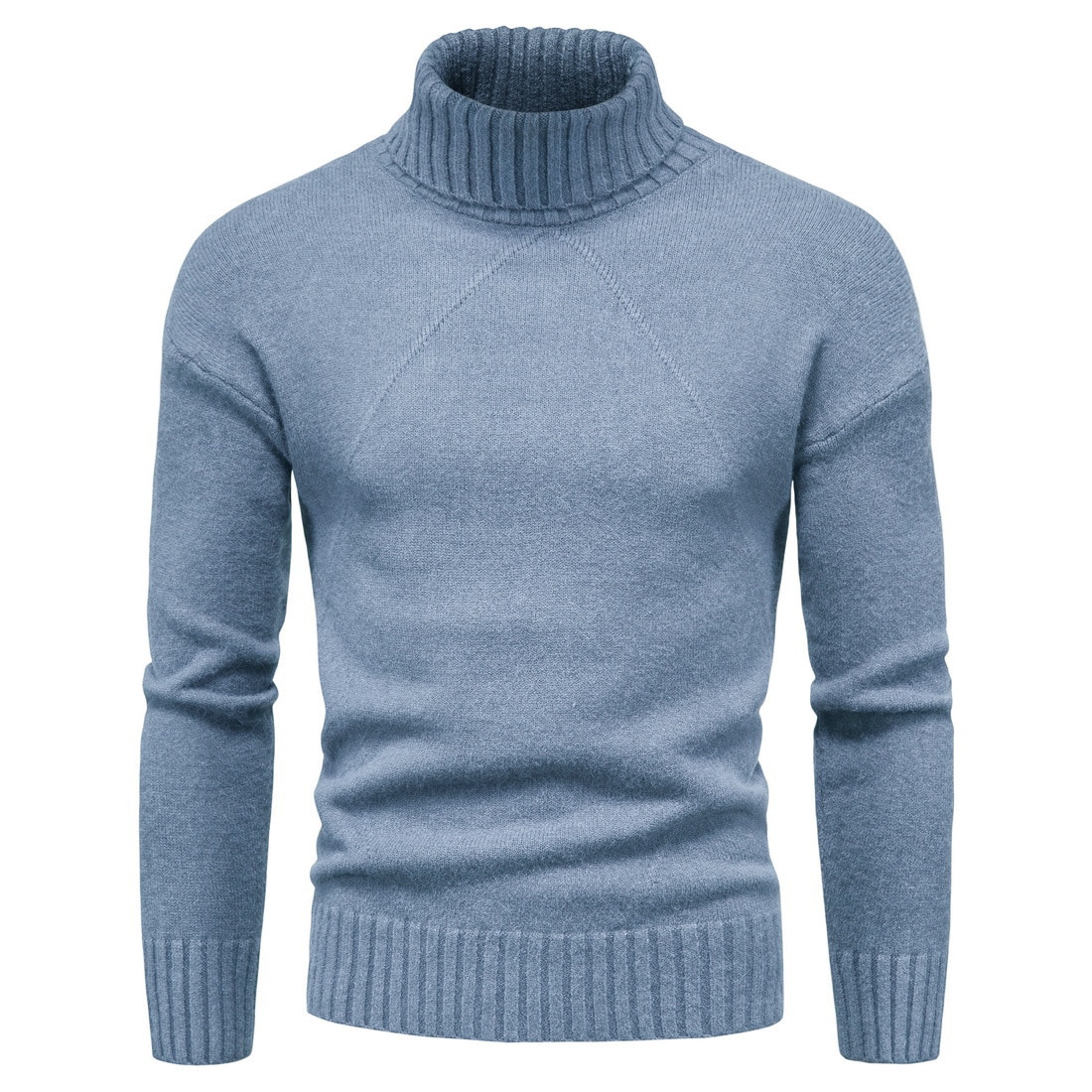 Men Winter Turtelneck Sweaters Good Quality Men Elastic Warm Sweaters New Male Slim Fit Pullovers Solid Turtelnecks Size 2XL