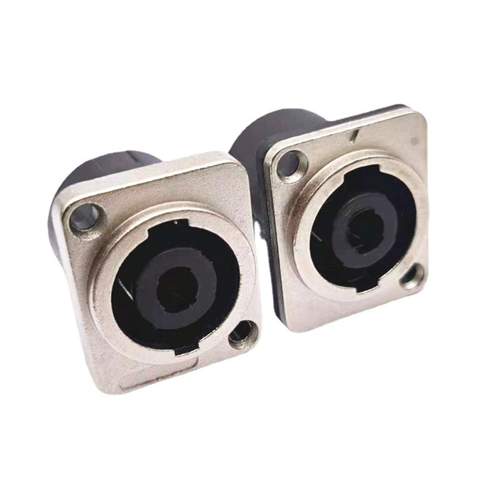 Metal 4-core audio socket socket four-core female socket on stage audio mixer small square