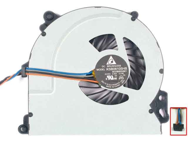Delta Electronics KSB06105HB CJ1M DC 5V 0.40A 4 wire Server Cooling Fan