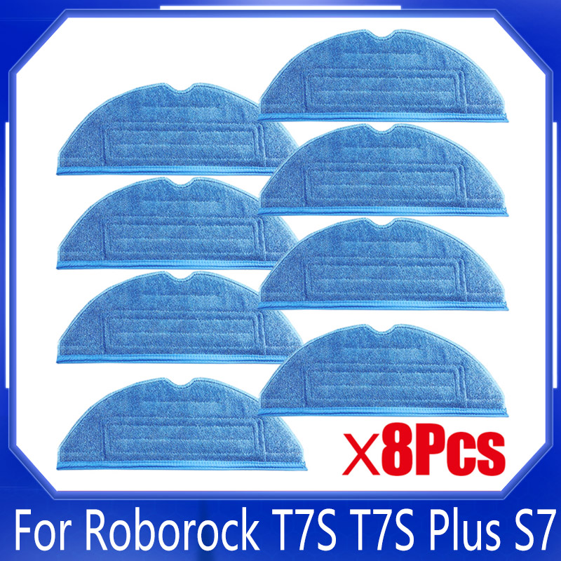Clean Mop Microfiber Mop Clothes Cleaning Pads For Roborock T7S T7S Plus S7 Washable Mop Vacuum Cleaner Accessories
