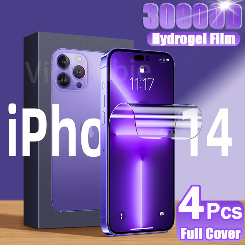 4Pcs For iPhone 11 12 13 14 Pro Max mini Screen Protector For iPhone 14 8 7 Plus SE 2020 13pro iphone14pro X XR XS Max Not Glass