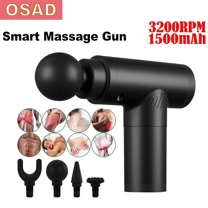 OSAD Mini Portable Massage Gun Deep Tissue Muscle Electric Massager Pain Relief for Body Neck Back Relaxation Fitness Fascia Gun