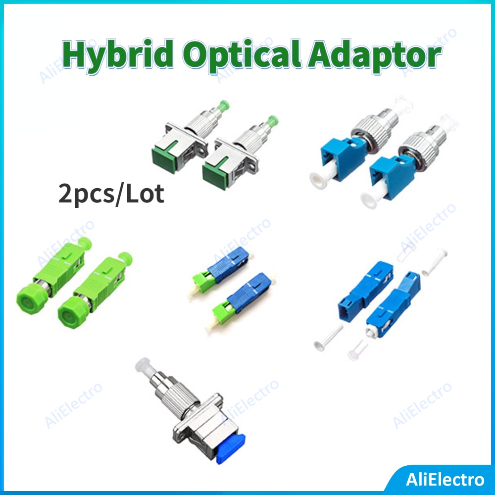 High quality 2pcs/Lot SC Female to FC Male Fiber Optic Adapter Hybrid Optical Adaptor Optical Adaptor free shipping