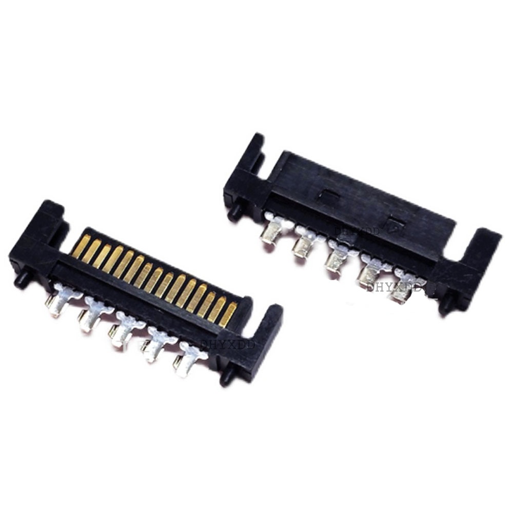 10PCS Riveting Pressure Type 15PIN SATA Plug PC Computer ATX Hard Disk Power Connectors Plastic Shell Male Housing