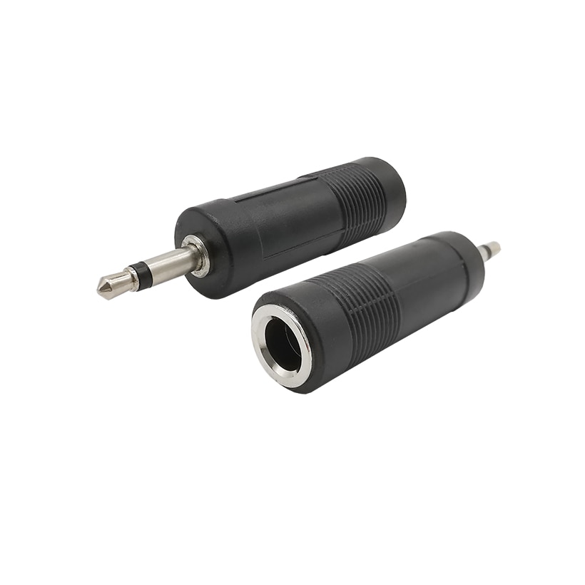 1/2/5Pcs 3.5mm Male to 6.35mm Jack Female Mono Audio Converter Connector 3.5 Plug to 6.35 Socket Headphone Microphone Adapter