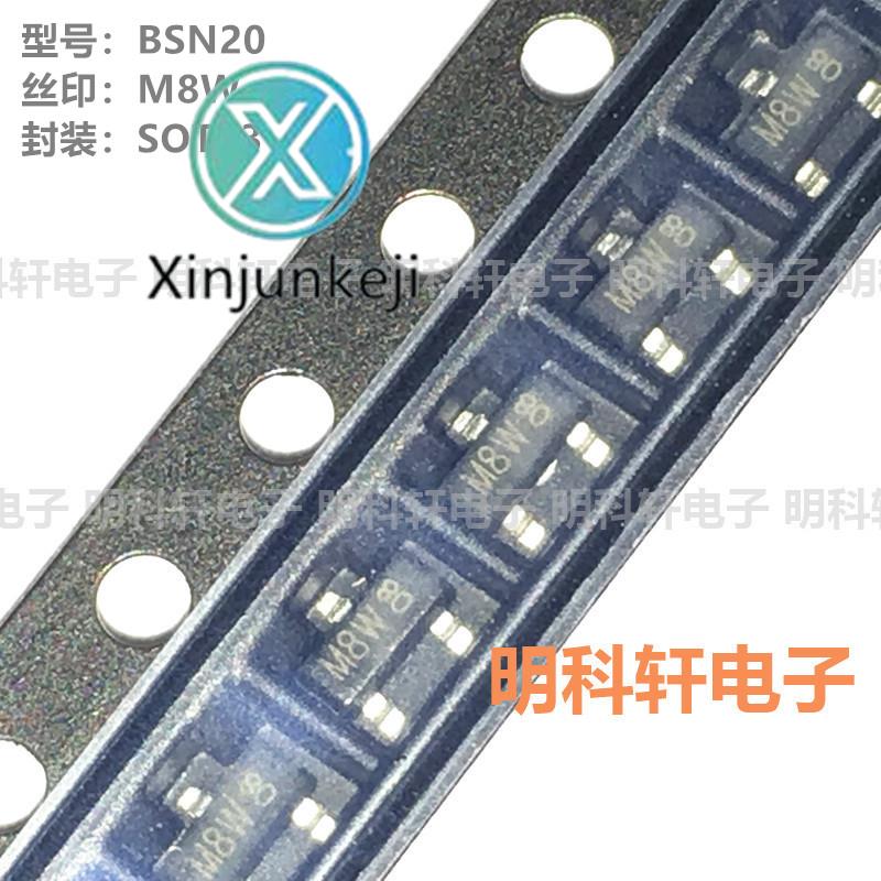 100pcs orginal new BSN20 Silkscreen M8W SOT23 MOS FET