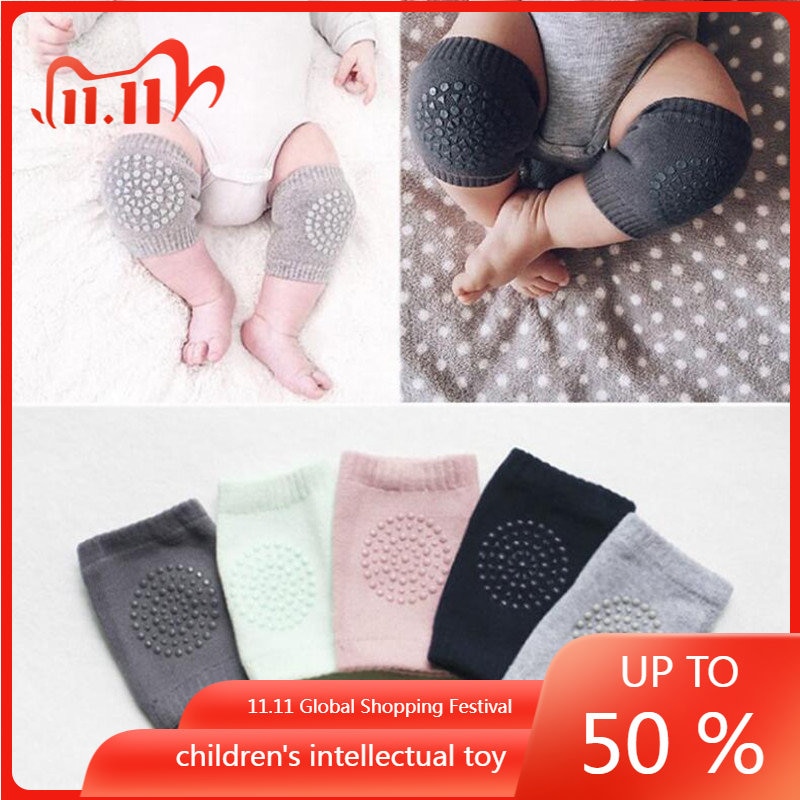 1 Pair Baby Safety Knee Pads Infant Cotton Knee Socks Unisex Anti-slip Elbow Cushion Crawling Protection Baby Warm Knee Pads
