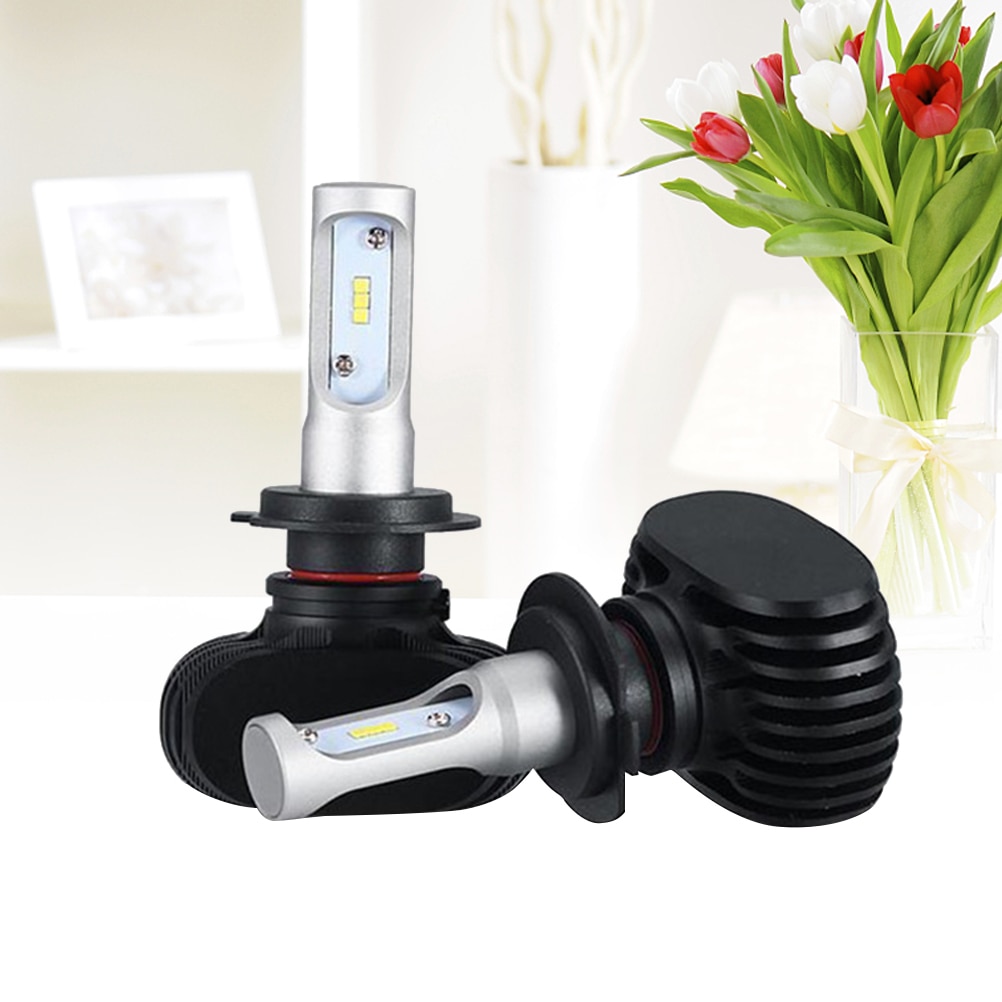2pcs Headlights Universal Headlamp 4000LM 50W Low Beam Car H7