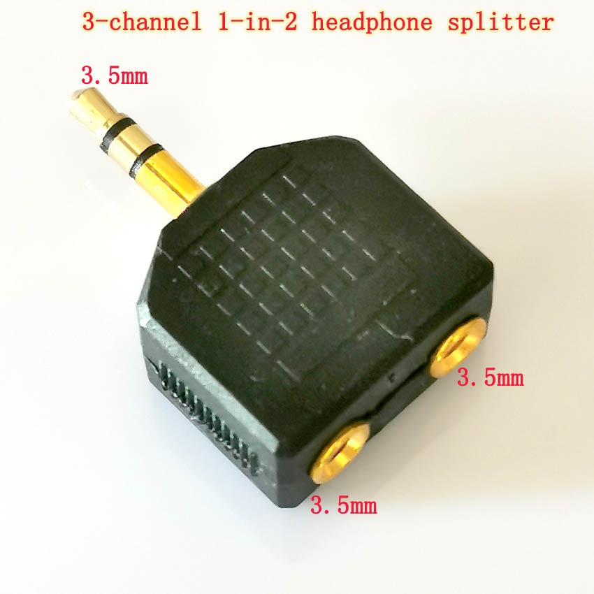 2PCS/lot Earphone Audio 3.5mm Jack Male To Double AUX Female Headphone Y Splitter Adapte For Phone Microphone Speaker