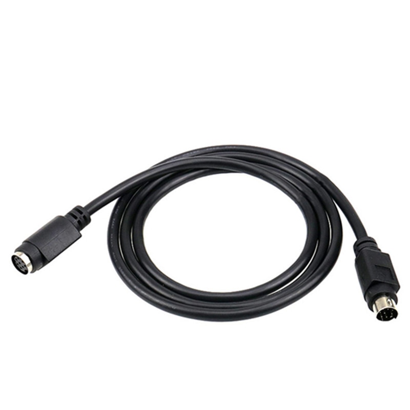 PLC Cable Male to Male S Terminal MD8 Mini Din 8 Pin Connector Round Head MD8 Pure Copper Nickel Plated Data Communication