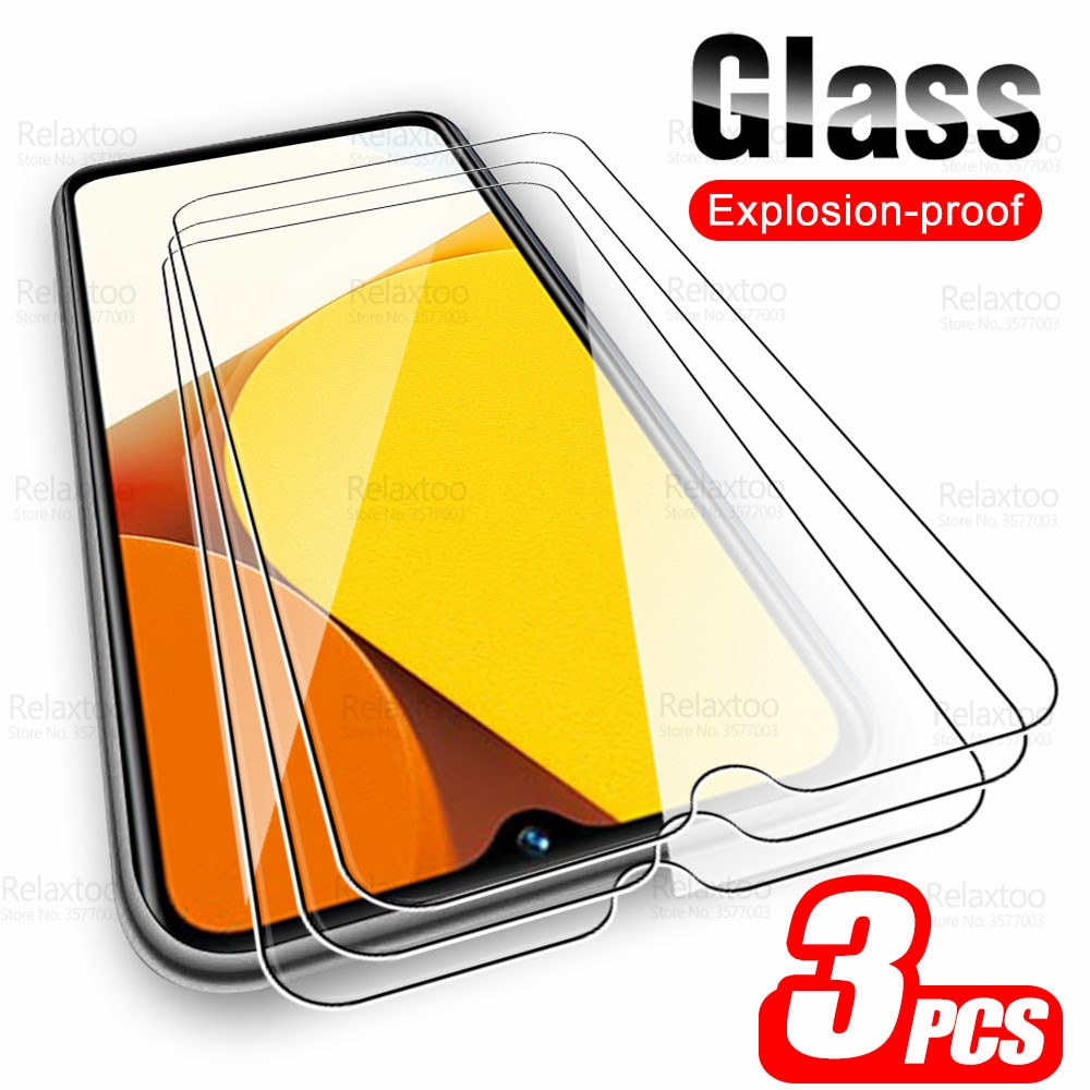 For VivoY35 Glass 3Pcs Full Cover Tempered Glas Screen Protector For Vivo Y35 Y 35 35Y 4G 2022 6.58" Armor Phone Protective