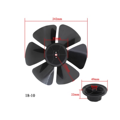 Accessories 16 Inch Household Plastic Fan Blade Three Leaves with Nut Cover
