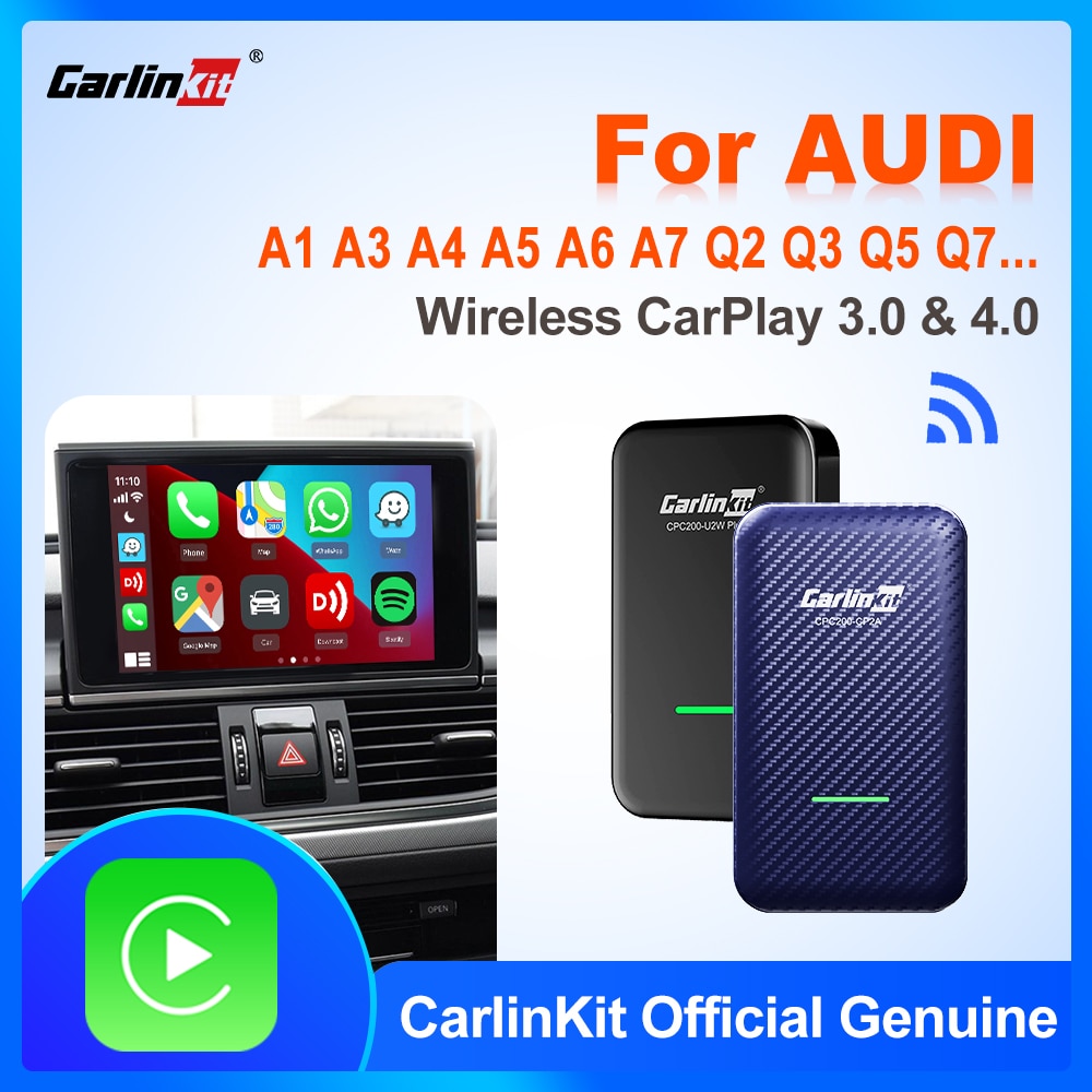 CarlinKit 4.0/3.0 CarPlay Wireless Adapter Mini Apple CarPlay Box Auto-connect For Audi A3 A4 A5 A6 A7 Q2 Q5 Q7 Q8 R8 e‑tron GT
