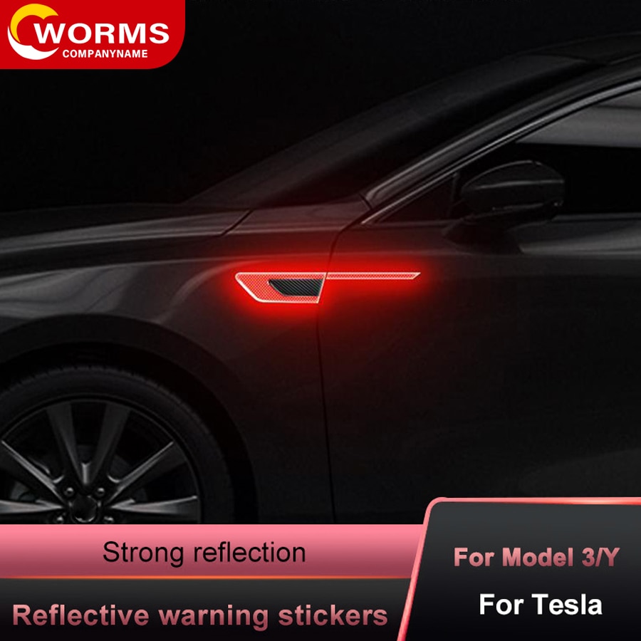 Suitable For Tesla Special Reflective Car Side Stickers Decorative Supplies Stickers Car Stickers Modified For Model3 SX Model Y