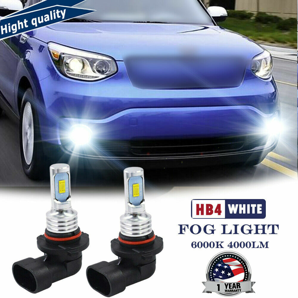 2x Plug And Play 9006 HB4 Auto LED 6000K White Fog Lights Bulbs Conversion Kit