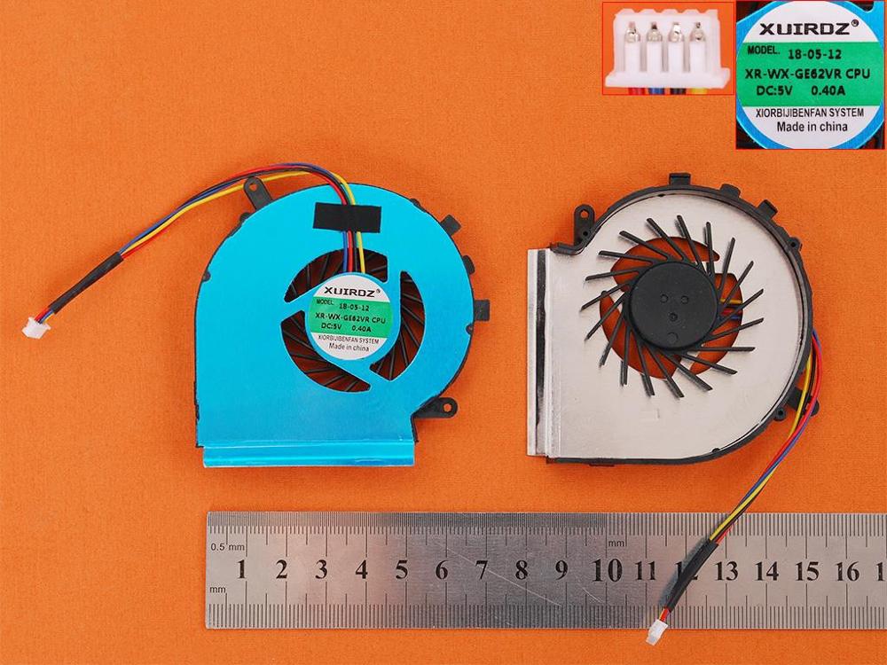 New Laptop Cooling Fan For MSI GE62 GE72 PE60 PE70 GL62 (4 Pin,For CPU Fan,OEM) PN:XR-WX-GE62VR