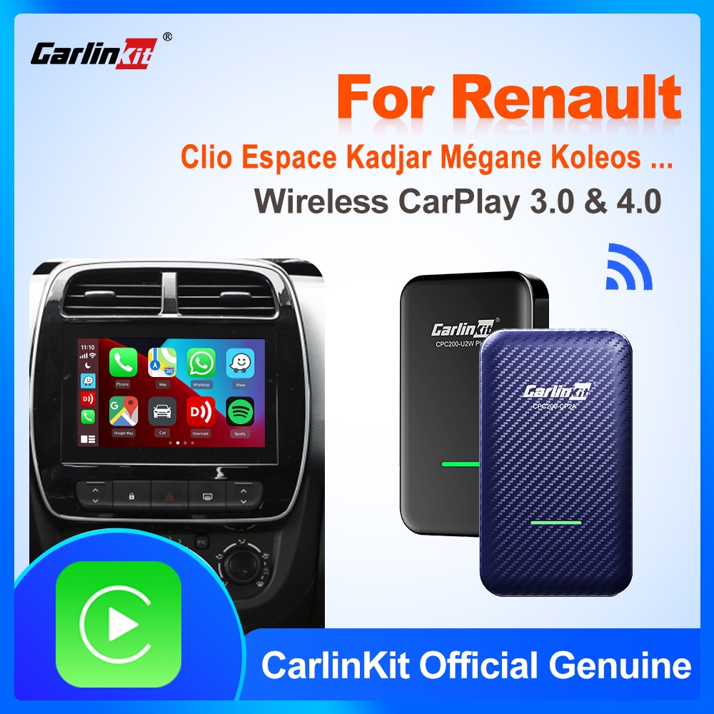 CarlinKit 4.0/3 CarPlay Wireless Adapter Mini Apple CarPlay Box For Renault Mégane Estate Grand Scénic Talisman Estate Koleos