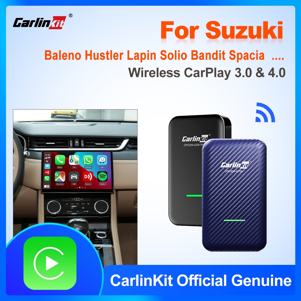 CarlinKit 4.0/3.0 Wireless CarPlay Adapter Mini Apple CarPlay Box Plug &Play For Suzuki Baleno Ciaz Hustler Ignis Lapin Soli