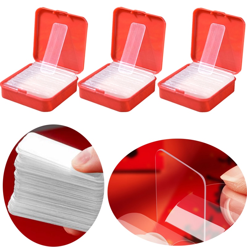 60/300pcs Super Strong Double Sided Adhesive Nano Tape Mounting Fixing Pad Self Adhesive Two Sides Waterproof Sticker Home Decor
