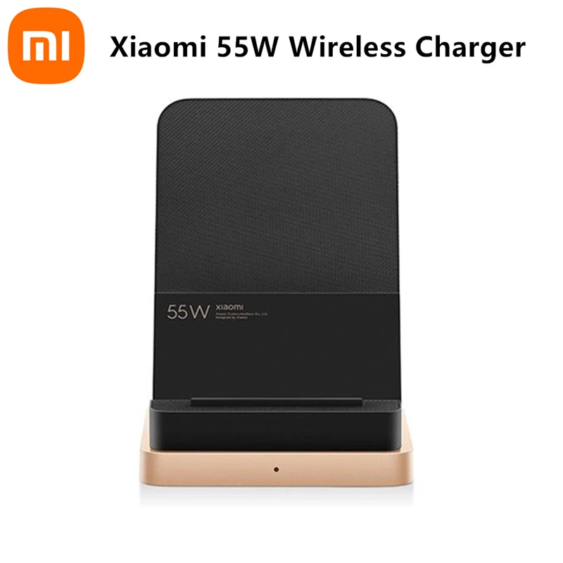 Xiaomi 55W Wireless Charger Vertical Air-cooled Fast Charge For Xiaomi 11/12/13/14 Series Qi Standard Wireless Charge For iPhone