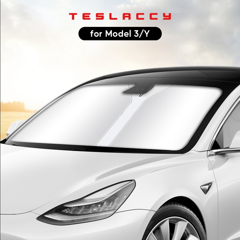 For Tesla Model 3 Y Car Windshield Sun Shade Covers Automobile Front Window Visors Sunscreen Parasol Sunshade Camping Hiking