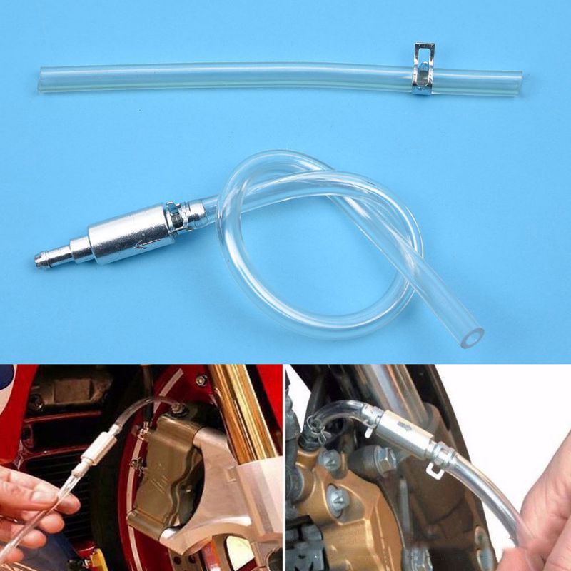 1pc Brake Fluid Bleeder Hose One Way Valve Tube Motorcycle Car Kit