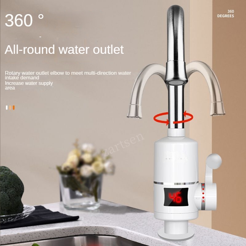Instant Hot Water Heater Tap Fast Instantaneous Thermostat for Water Heater 3000w Electrical Faucet Temperature Display