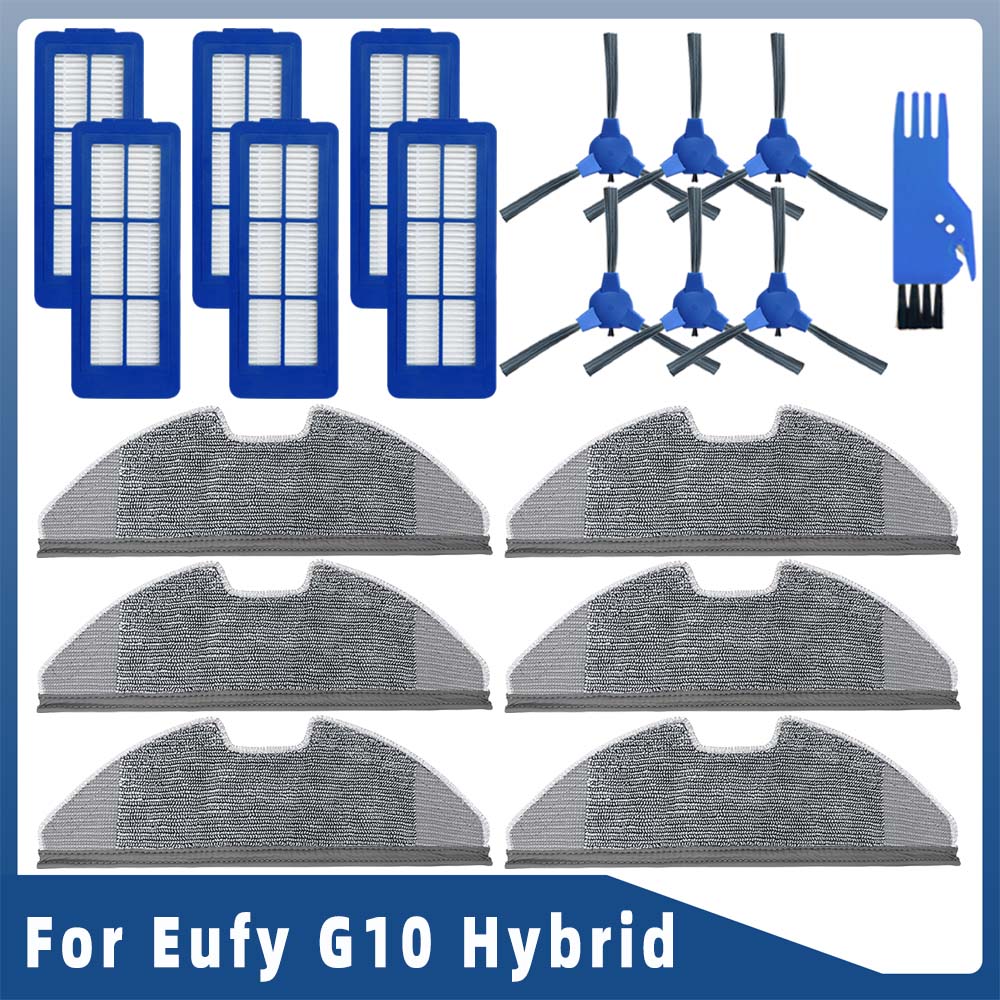Replacement Parts for Eufy RoboVac G10 Hybrid Robot Vacuum Cleaner Spare Parts Accessories Side Brush Hepa Filter Mop Rag