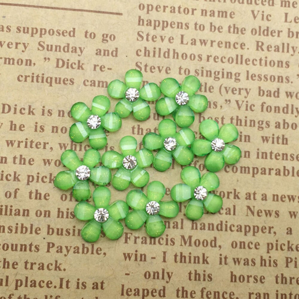20pcs Clolorful Small Mini Resin Flowers Puzzle Flatback Scrapbooking DIY Creative Crafts Girls Kids Reward