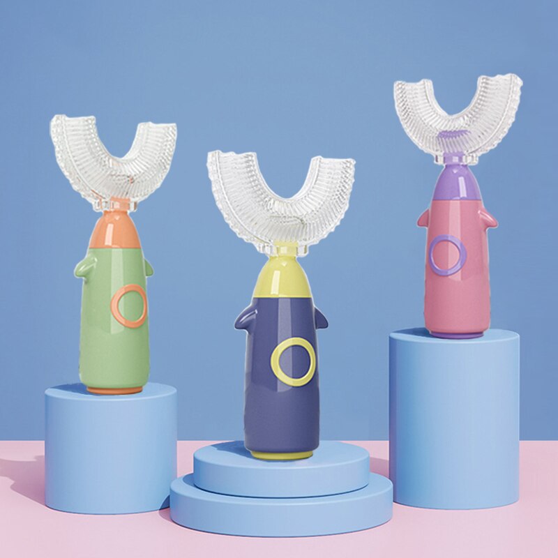Toothbrush For Kids U Shape 360° Children's Toothbrush Teeth Care For Teeth Cleaning Child Toothbrush Baby Brush Dental Car