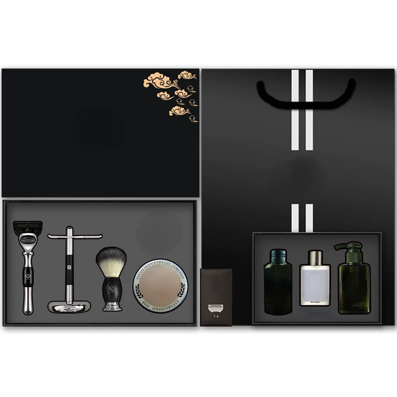 Men's Shaver Old-Fashioned Razor Five Bladed Razor Gift Box Packaging Birthday