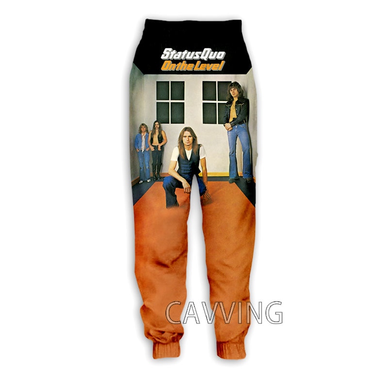 CAVVING 3D Printed Status Quo Band Casual Pants Sports Sweatpants Straight Pants Sweatpants Jogging Pants Trousers H01