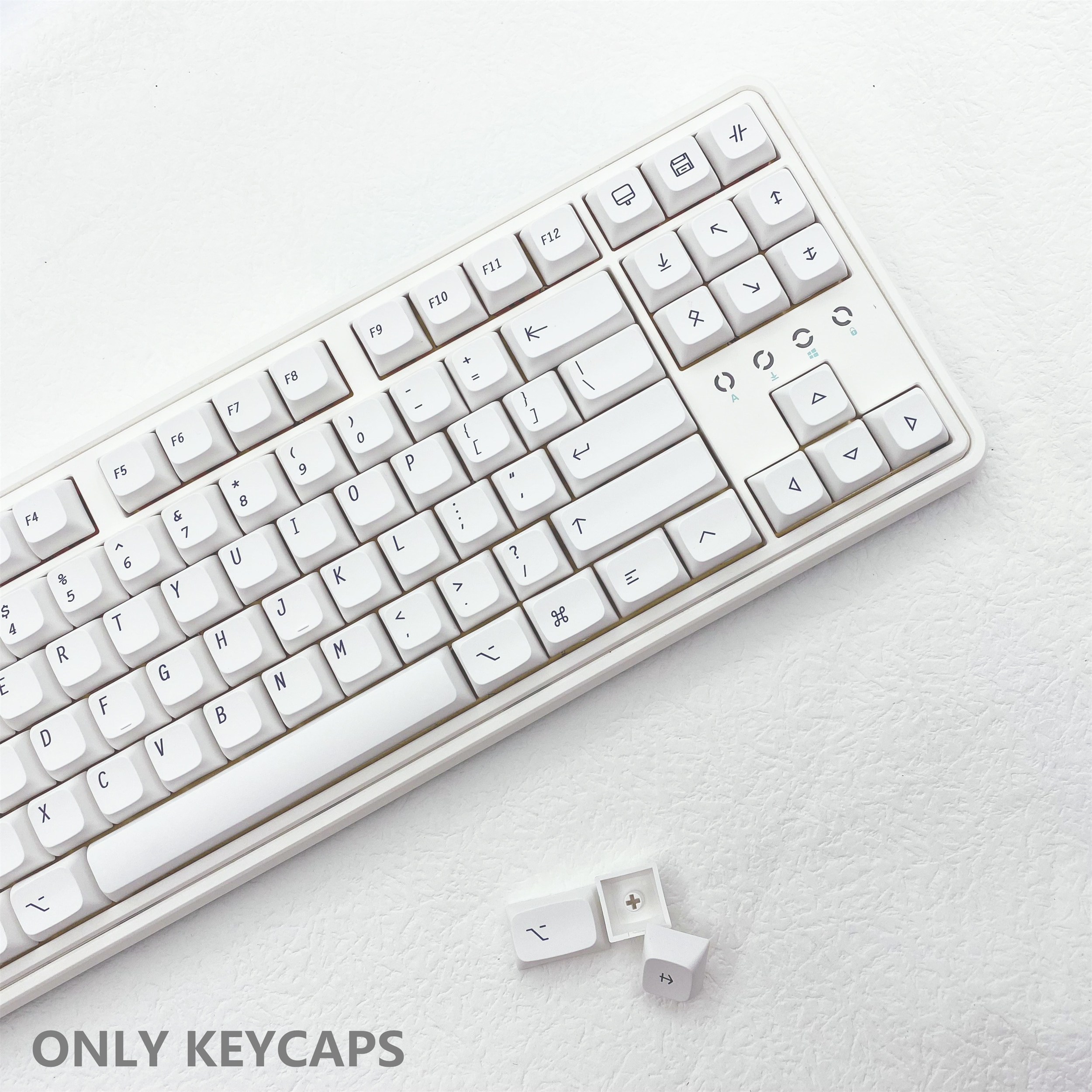 137 Keys Keycaps PBT Sublimation XDA Height GMK Mechanical Keyboard White Keycap for Cherry MX Switch For Apple MAC ISO