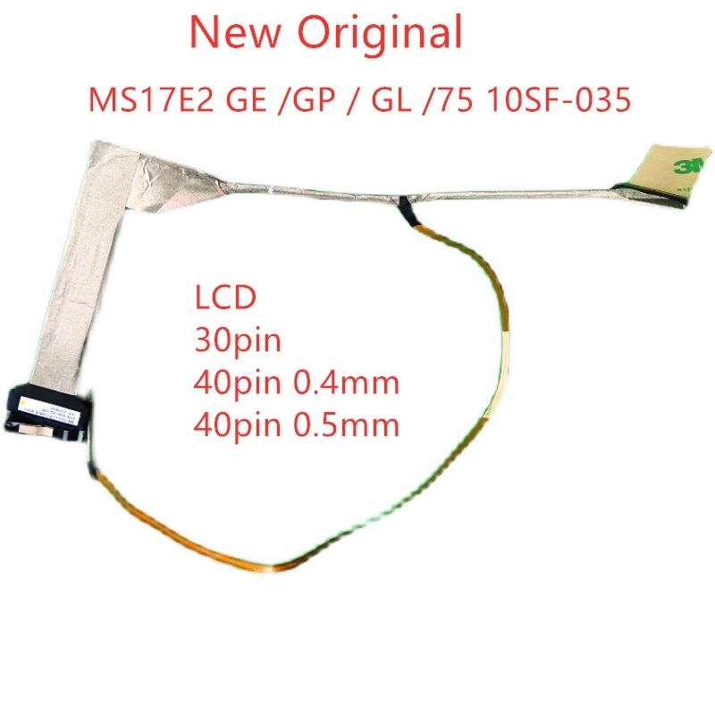 New Original lcd LVDS EDP cable For Msi MS17E2 GE75 GP75 GL75 10SF-035 Kabel EDP 30/ 40pin 0.4/0.5mm 240Hz