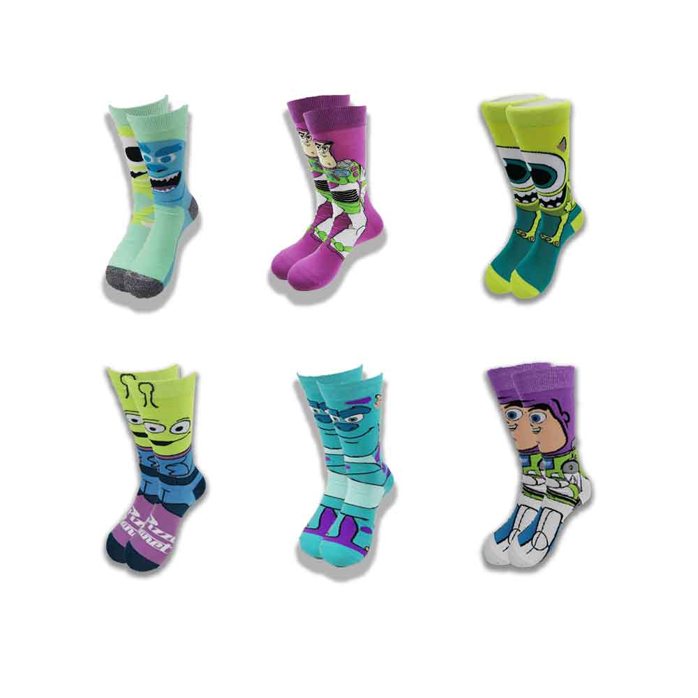 High Quality Disney Character Toy Story and Monsters, Inc. Socks for Men and Women Warm and Comfortable Crew Socks