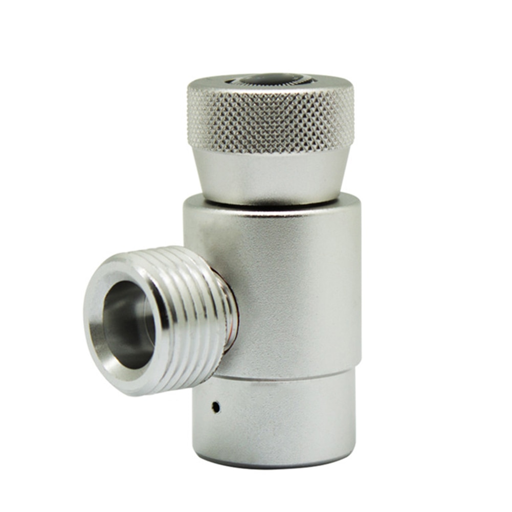 Gas Regulator Soda Cylinder Refill Adapter Connector Gas Regulator DIN 477 / W21.8-14 Silver for Soda Maker