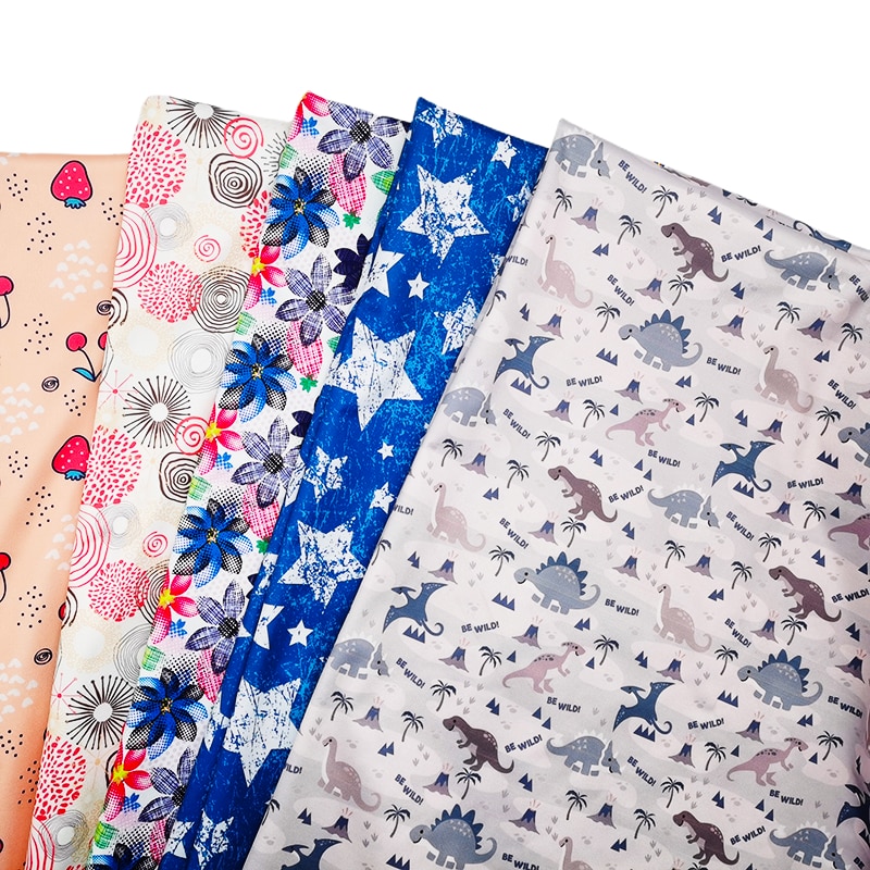 Handmade Sewing Material Waterproof TPU PUL Polyester Soft Breathable Fabric For Baby Bib Cloth Diapers Reusable Sanitary Pads
