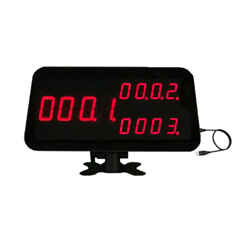 K-4-C-USB 3-Digit Wireless Number Calling Screen Display Receiver for Restaurant Hospital Clinic