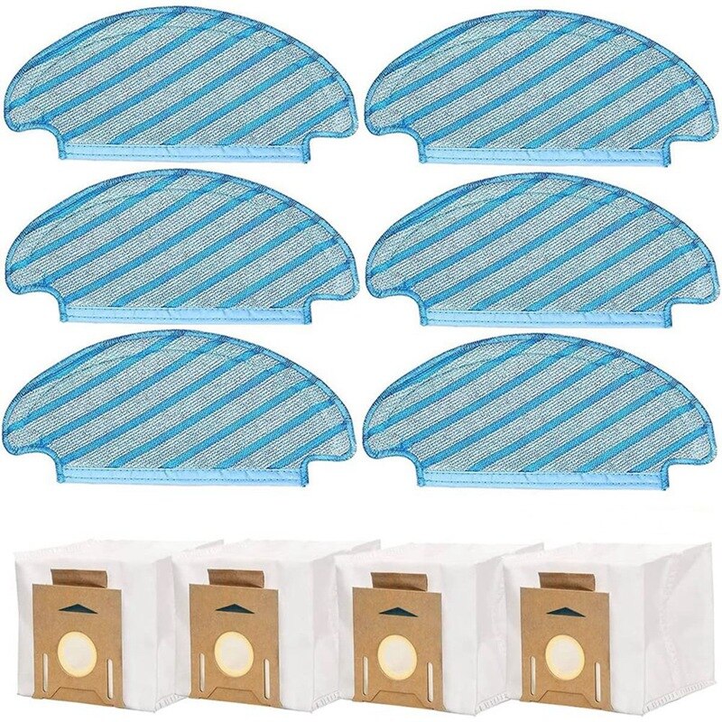 Washable Mop Cloths And Dust Bags For ECOVACS DEEBOT OZMO T8 Max T8 AIVI T9 MAX T9 AIVI Robot Vacuum Cleaner Spare Parts