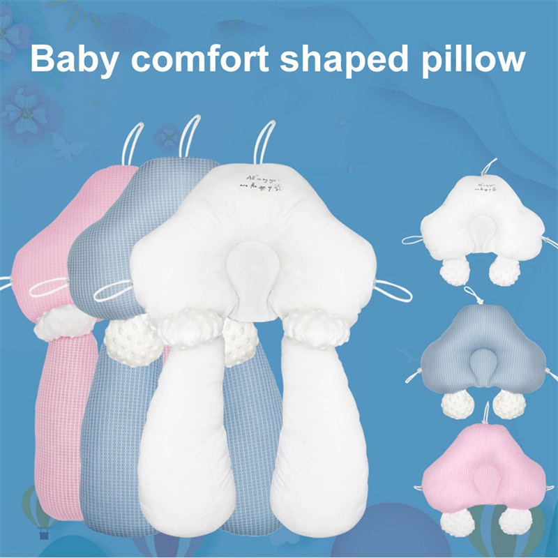Baby Pillow Adjustable Newborn Side Sleeping Travel Pillow Breathable Baby Bedding Items Sleeping Cushion For 0-2 Years Old