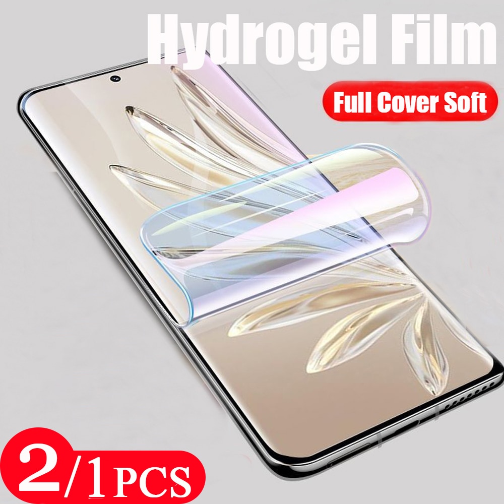 2/1Pcs For Honor 50 60 70 pro plus SE Magic 3 4 lite 9D soft full cover hydrogel film Not Glass screen protector protective film