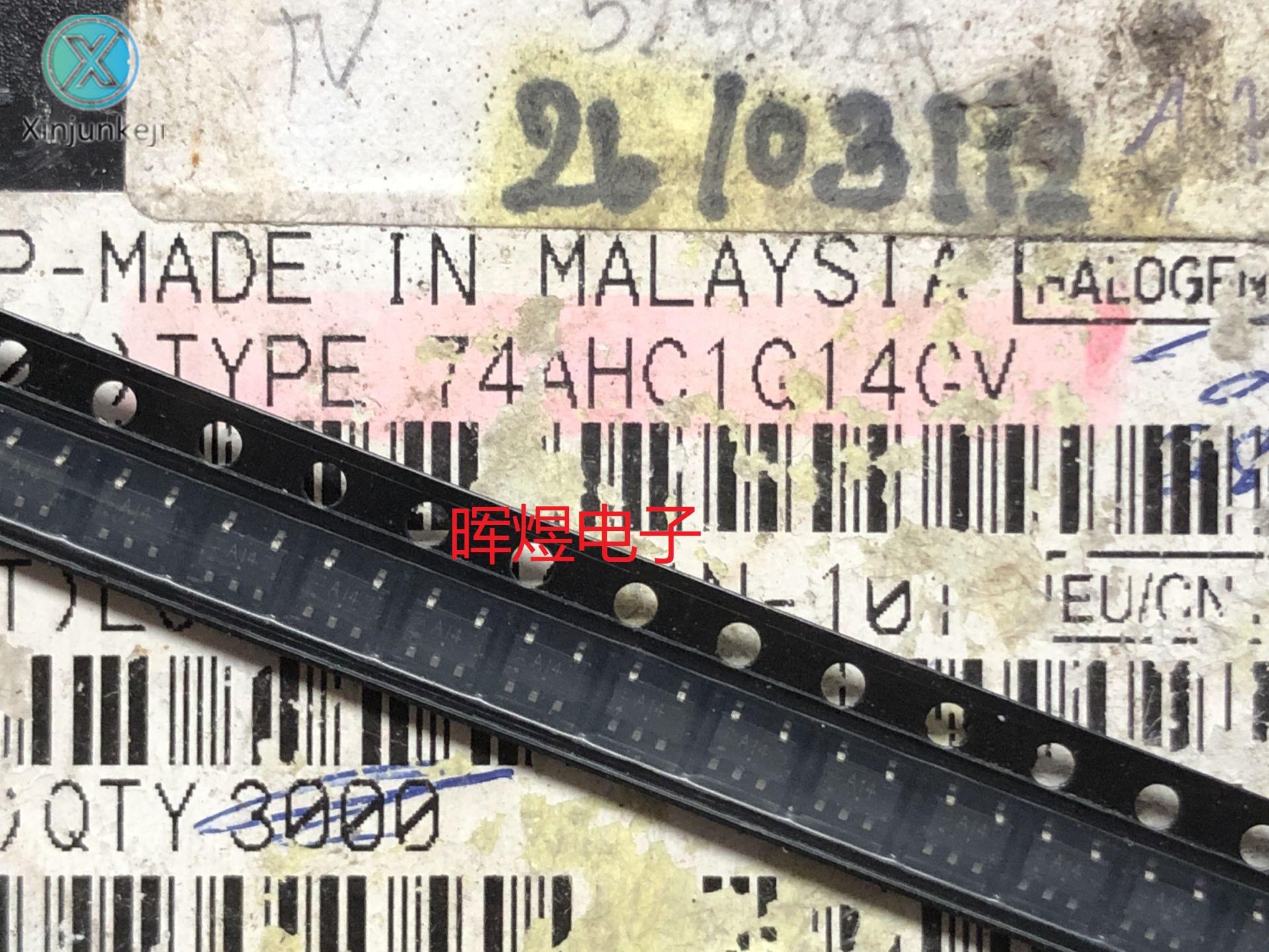 20pcs orginal new 74AHC1G14GV logic chip inverter IC SOT23-5 silk screen A14