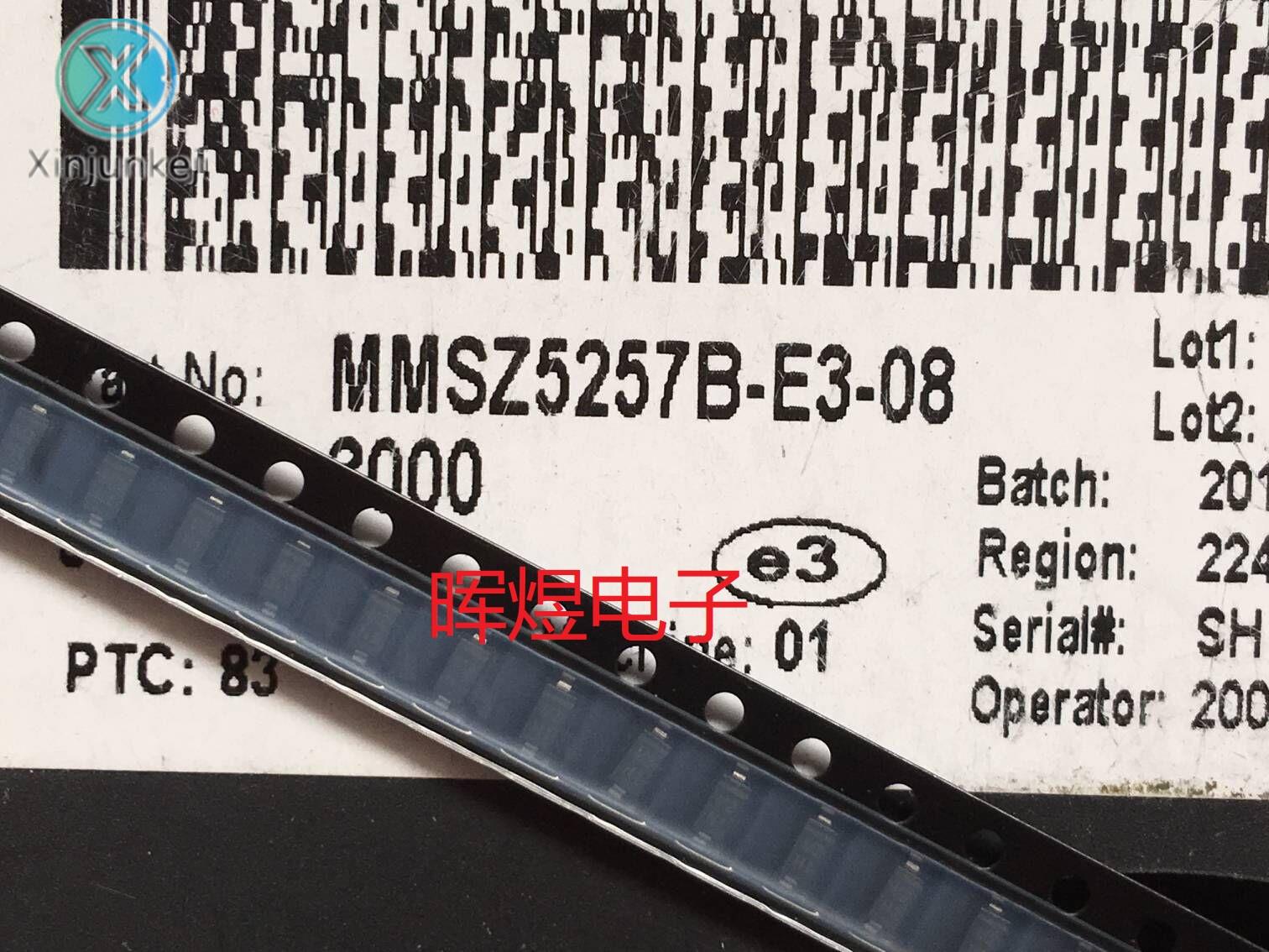 30pcs orginal new MMSZ5257B-E3-08 MMSZ5257B SMD zener diode SOD123/1206 33V
